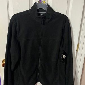 Starter mens winter fleece full zip up jacket with pockets